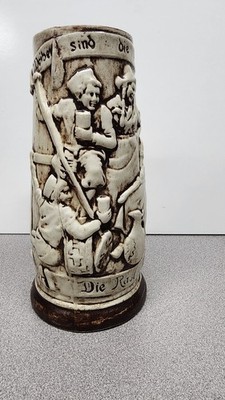 Open Top Stein ''Gutes Bier Junge Weiber Sind Die Beste'' Zeitvertreiber, Chipped
