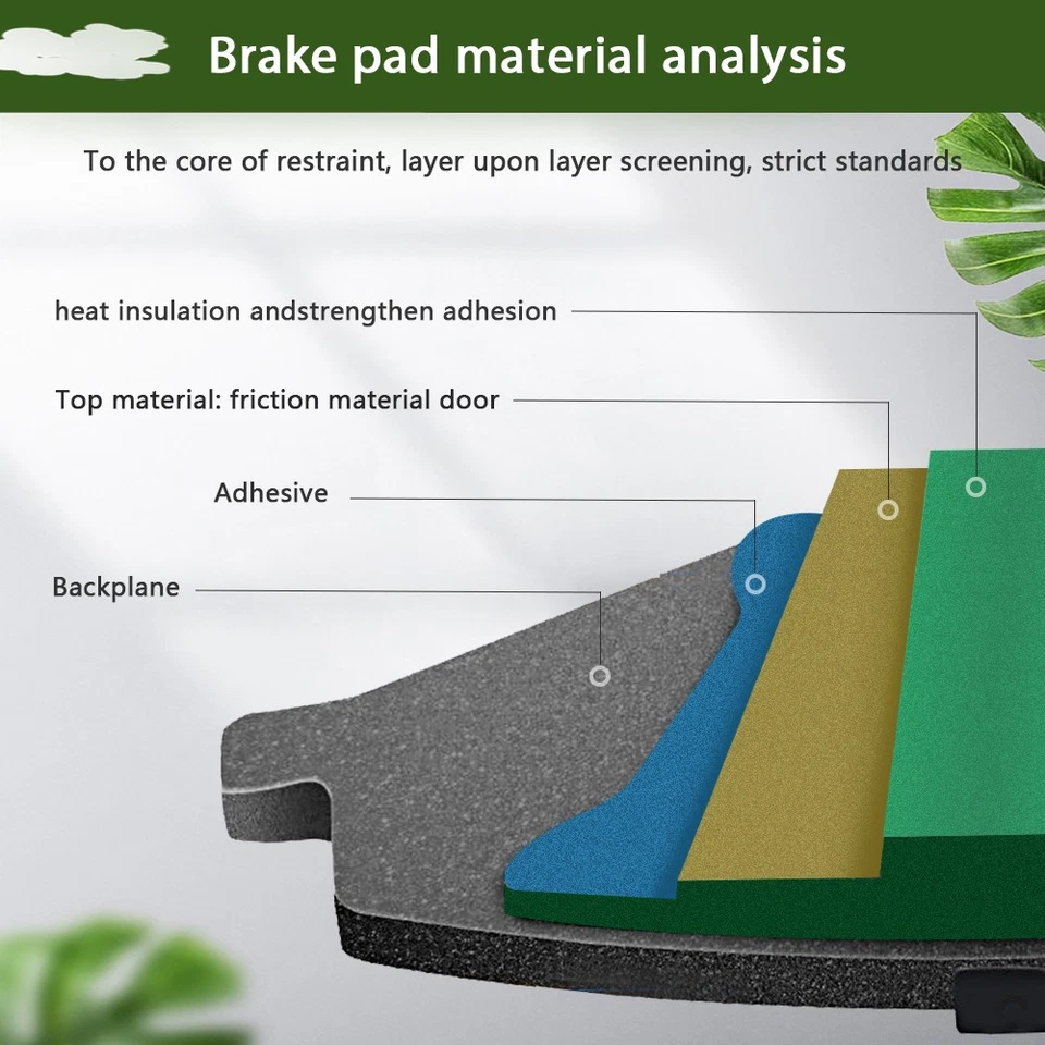 Front And Rear Ceramic Brake Pads Kit For 2013 2014 - 2018 Cadillac ATS - Image 2 of 4