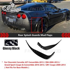 For Chevy Corvette C6 Z06 Zr1 2006-2013 Gloss Black Rear Splash Guards Mud Flaps For Chevy Corvette C6 Z06 Zr1 2006-2013 Gloss Black Rear Splash Guards Mud Flaps