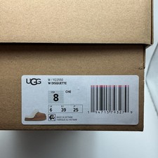 UGG W Disquette Chestnut Shearling Slip-On Fur Trim Women's Slippers Size 8