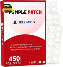 450 Pimple Patches for Face, 4 Size Acne Patches, Hydrocolloid Zit Patches, Bl