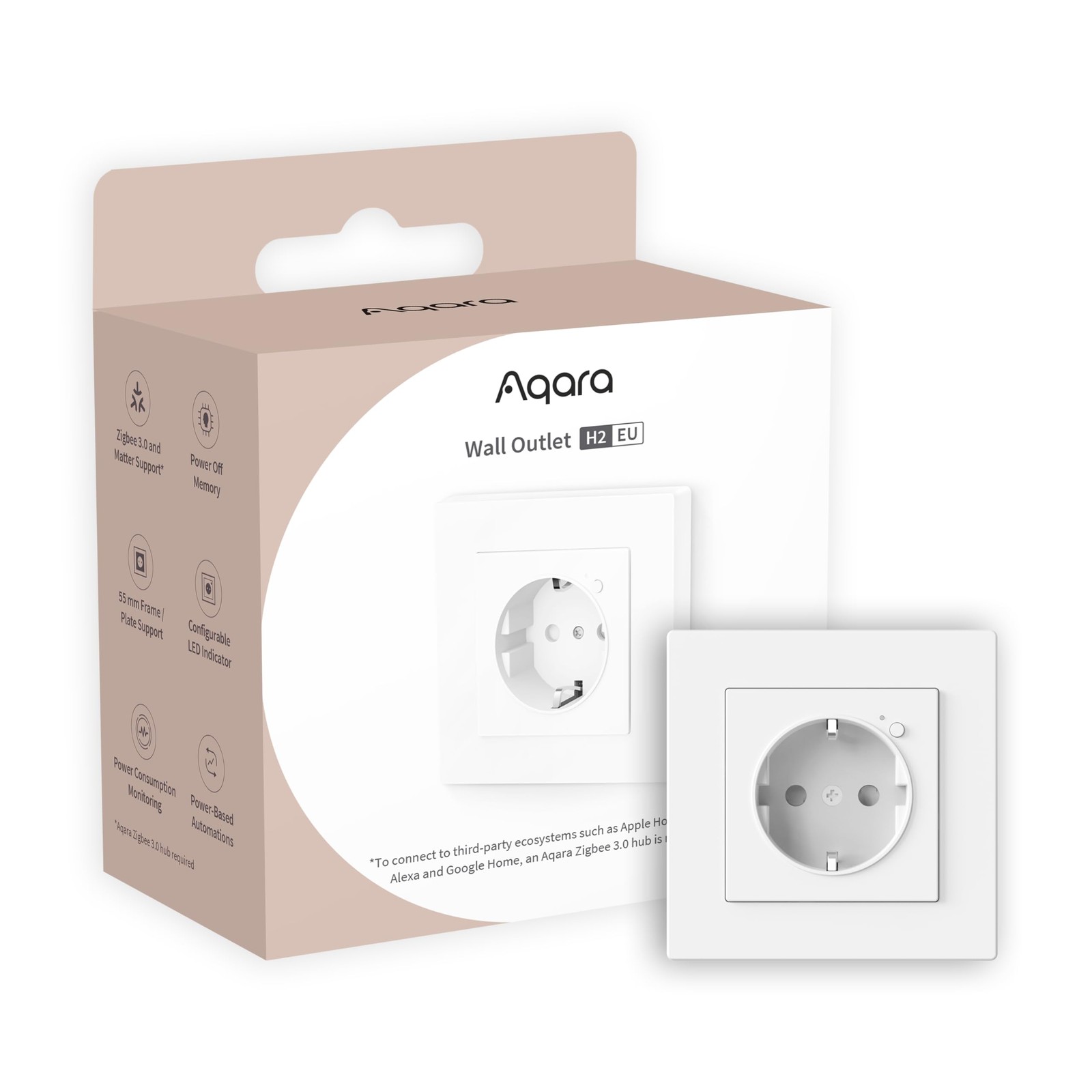 Prise intelligente de haute précision Matter H2 Zigbee 3.0 robuste 16A