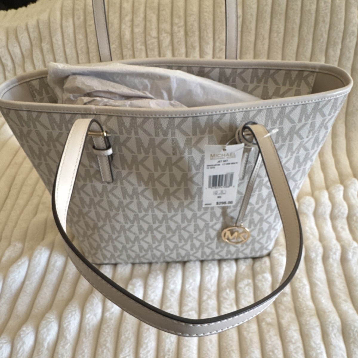 Michael Kors Tote Bag Beige Ivory 38H3GJ6T3B | eBay