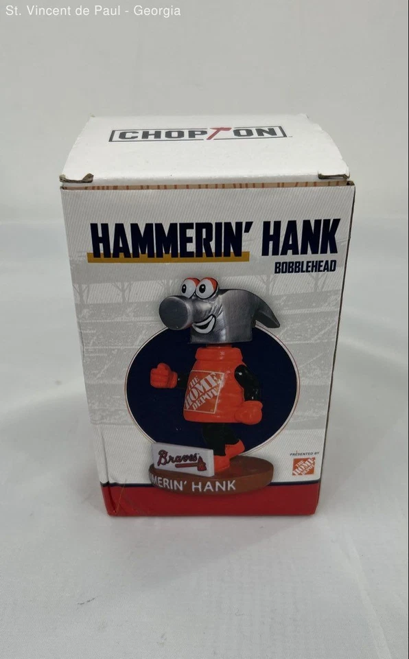 Atlanta Braves Home Depot Herramienta Carrera Hammerin’ Hank Mini Bobblehead 7/2/23 Foto 2 de 4