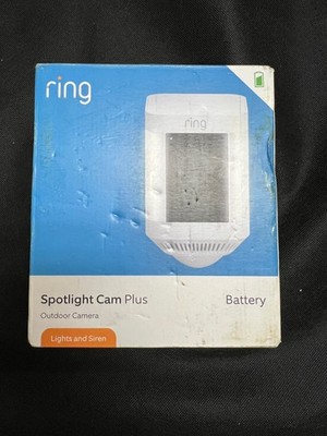 Ring Spotlight Cam Plus, Battery (newest model), White - Open Box