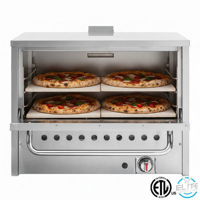 NSF 36'' Double Deck Pizza Oven Free Standing Natural Gas Bakery Oven 30''x20''