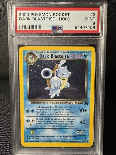 Dark Blastoise 3/82 Team Rocket Holo PSA 9