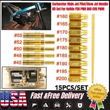 Carburetor Main Jet Pilot/Slow Jet Needle Kit Set For Keihin FCR PWK OKO CVK PWM