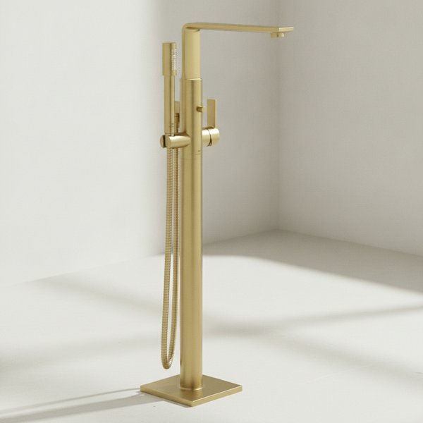 Grohe Eh-Wannenbatterie Allure 25222_1 Bodenmontage Fms Cool Sunrise GebüRstet-image