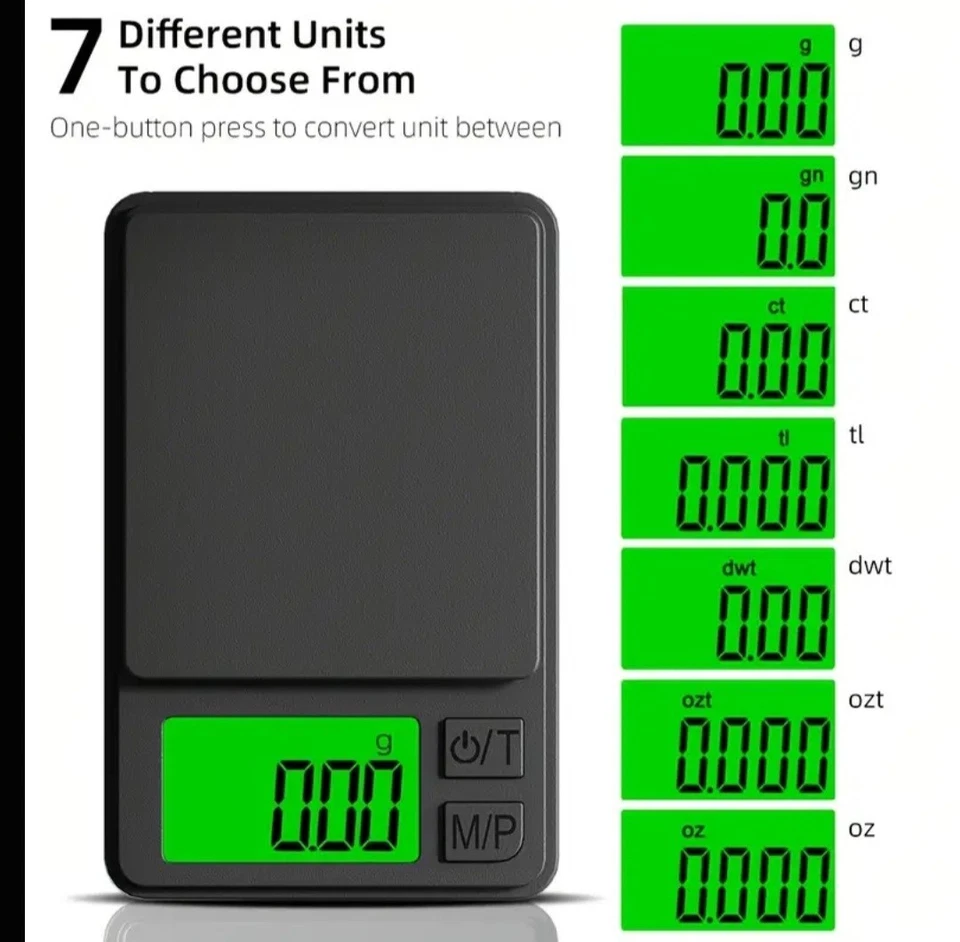 Digitale Feinwaage 0.01 bis 500g Taschenwaage Goldwaage Briefwaage - Bild 4 von 4
