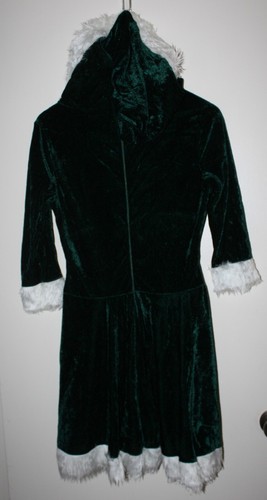Leg Avenue Mrs Claus Hooded Green Dress Women's Size M/L Juniors - Picture 3 of 4
