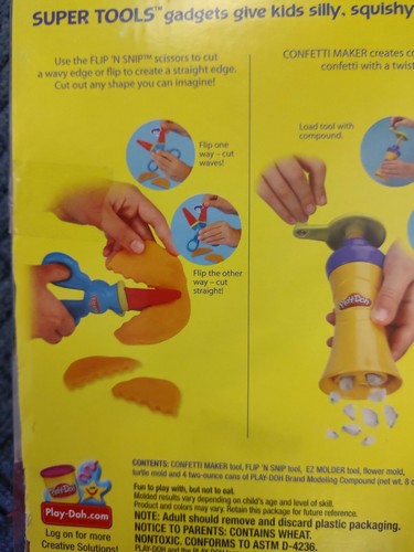 Play-Doh Playskool 3 Super Tools 4 Dosen in versiegelter Box - L@@k NEU und schwer zu finden - Bild 7 von 7