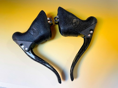 RARE! CARBON BRAKE LEVERS CHRONO TT NEW NOS CAMPAGNOLO RECORD Brake Lever Controls - Picture 9 of 16