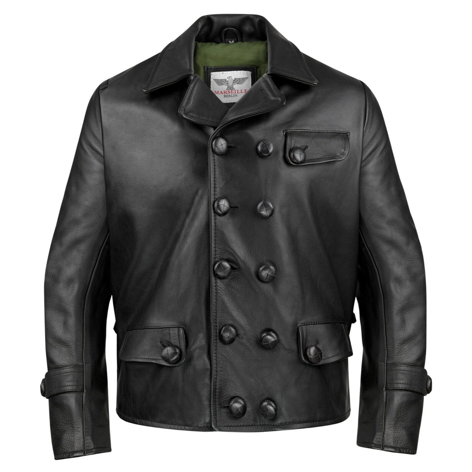 FILA Marsiglia giacca aviatore uomo piloti due file giacca in pelle pelle toro nero