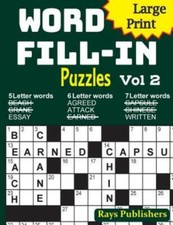 Large Print Word Fill-In Puzzles 2