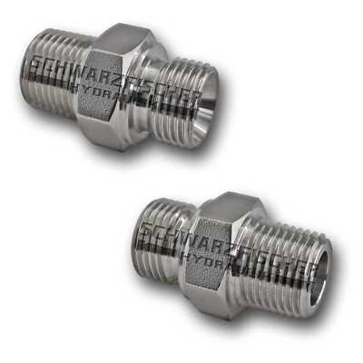 Doppelnippel Edelstahl Gewinde Zoll G / NPT Fitting Luft Druckluft Wasser Öl