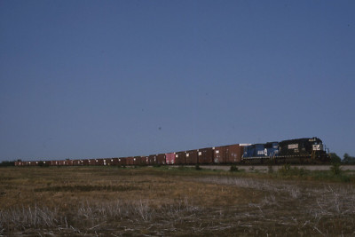 NS 3394 & 1 FLAT ROCK ACTION 2003   NORFOLK SOUTHERN ORIGINAL SLIDE