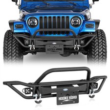 Steel Tubular Front Bumper Wled Lights D-rings For Jeep Wrangler Tj 1997-2006
