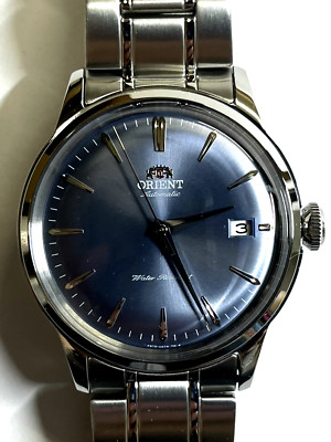 Orient Bambino 38mm RN-AC0M10L Men's Mechanical Watch Blue Date From Japan New