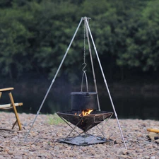 Camping Bonfire Tripod Portable Outdoor Cooking Tripod Picnic Cooking Equipment