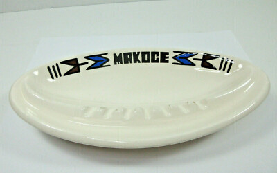 vintage hand painted Sioux Makoce Black Hills South Dakota retro ceramic ashtray