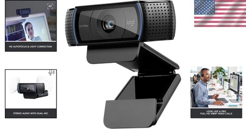 Webcam HD Logitech C920 polyvalente - Qualité 1080p avec correction automatique basse lumière - Photo 2/12