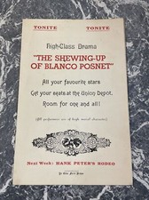 Programa Teatro Trinity College Retro Shewingup Blanco Posnet ORIGINAL VINTAGE