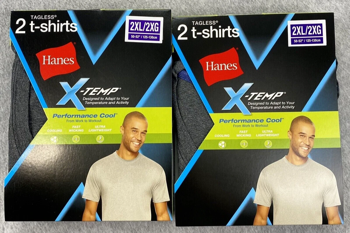 Hanes Men s X Temp Performance Cool Tagless Gray T Shirts 4 Shirts