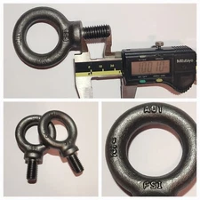 1/2-13 x 1" Thread Lifting Eye Bolt Eyebolt Eyelet Forged Steel QTY 2