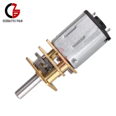 DC 12V 600RPM Micro Speed Reduction Gear Motor Metal Gearbox Wheel Shaft