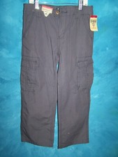 OshKosh B'Gosh Boys Pants Cargo E-Z Adjust Waist Gray Size 7X NWT