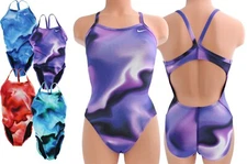 Nike Amp Axis Racerback Swimsuit, Women's NESSA065, One Piece Swimsuit $70