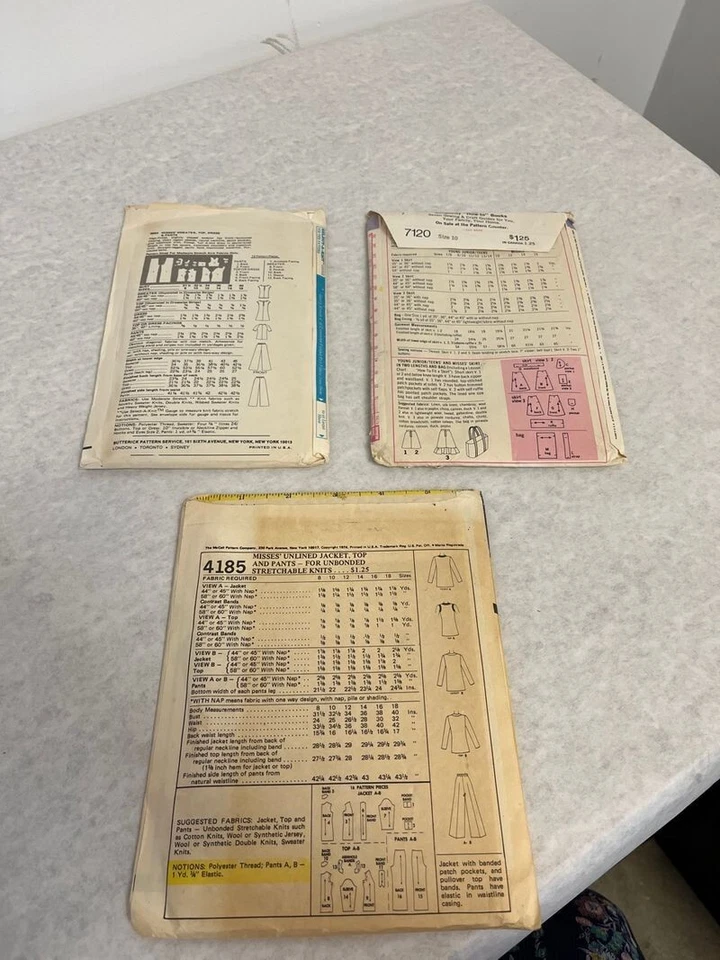 VTG Lot 3 Sewing Patterns Simplicity McCall's Butterick 60s-70s Groovy Women's * - Image 3 of 4