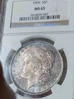 1896 $1 Morgan Dollar NGC MS65 Toned