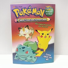 Vintage 1999 POKEMON Write Your Own Adventures With STICKERS COLORING BOOK