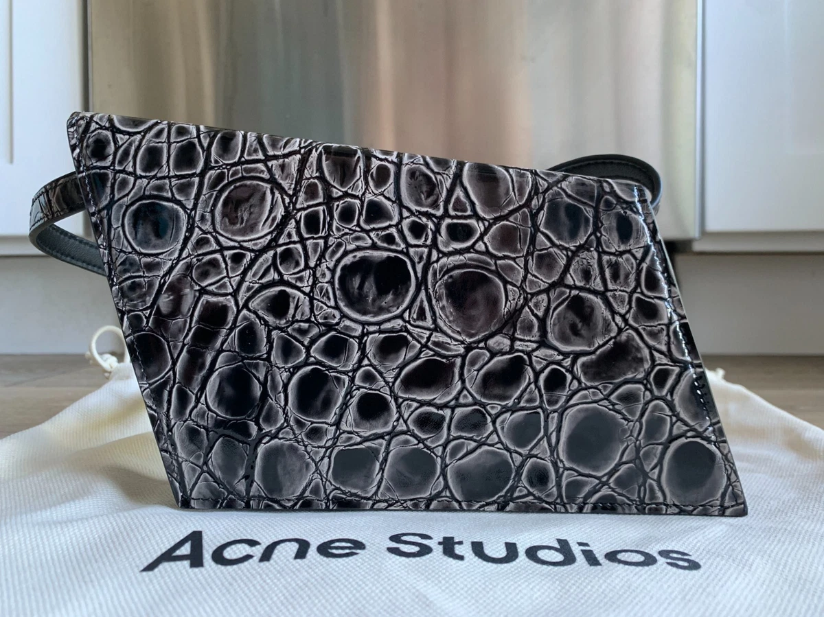 Acne Studios Micro Distortion Bag Black Croc