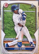 2023 Bowman 1st Prospect Juan Olmos #BP-136 Kansas City Royals