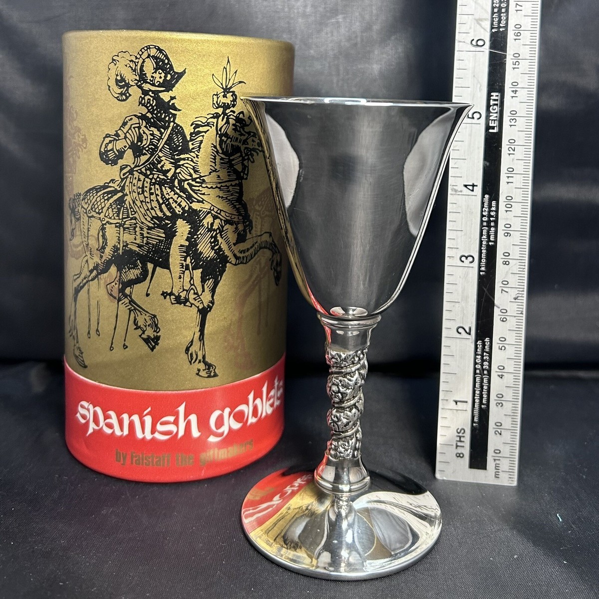 Falstaff Silver Plated Goblet The Giftmakers Made In Spain Original Box  Vintage