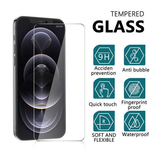 For iPhone 13/12 Pro Max/11 Pro Max /XR Tempered Glass Screen Protector HD Film - Picture 21 of 26
