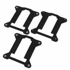 Plastic CPU Heatsink Cooling Holder Motherboard Bracket Clamp Black 3 Pcs