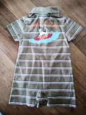 Gymboree Shortall Romper Polo Toddler Surf Doggy Vintage 2006 18-24 Months NWOT
