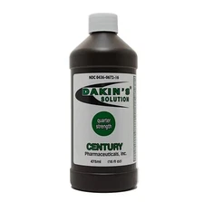 Dakins QUARTER STRENGTH Solution - Effective on MRSA & VRE 16oz Green  __