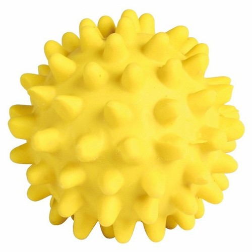 Trixie Latex Spiky Hedgehog Squeaky Ball disponibile in giallo, corallo, rosso e blu - Foto 2 di 5