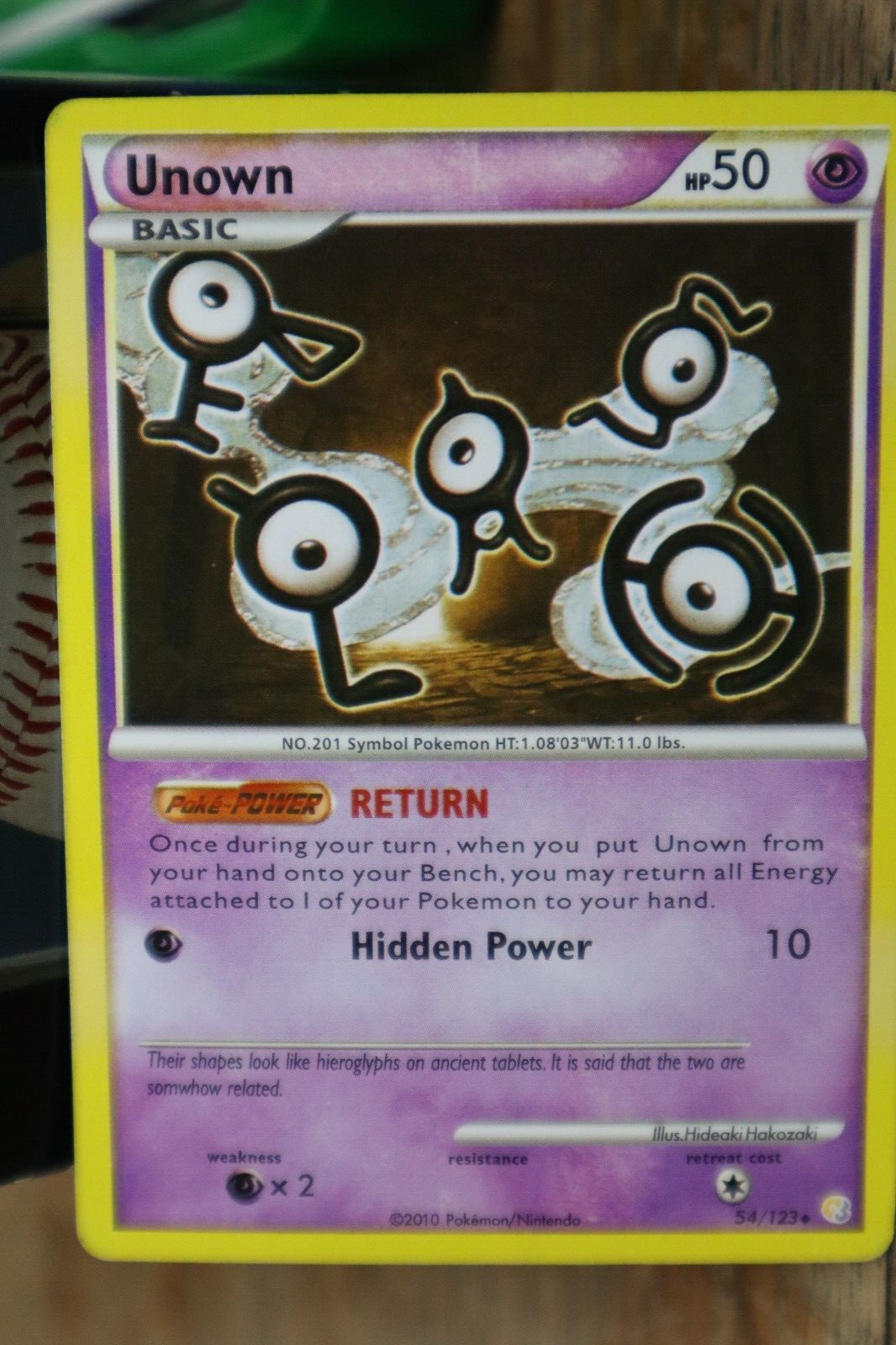 2010 Pokemon, HeartGold SoulSilver, #54/123 Unown, Uncommon