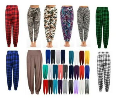 WOMEN HAREM TROUSERS ALI BABA PANTS For Casual and Party Wearing - Made In UK