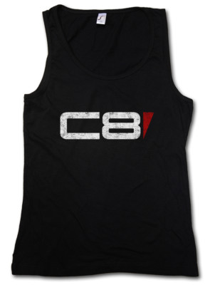 C8 LOGO DAMEN TANK TOP Jack Mass Normandy Sign Zeichen Sheppard Effect Game