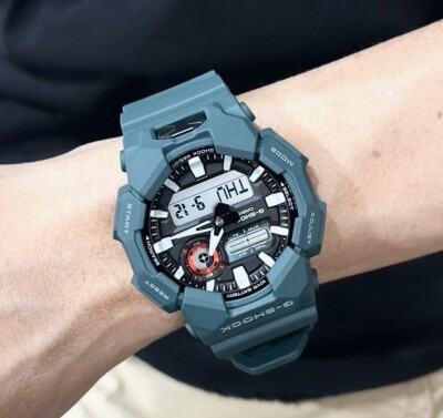 Casio G-Shock GA-010-2A Green Blue Teal Analog Digital Quartz
