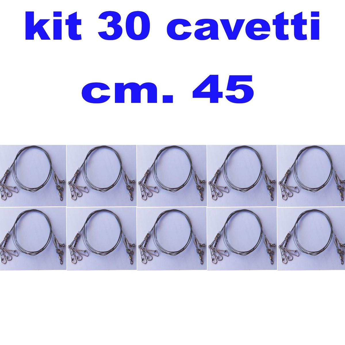 12 Cavetti Acciaio Per Pesca Da 30 Cm, Terminali Per Spinning, Luccio E Serra, Nuovi - Foto 2