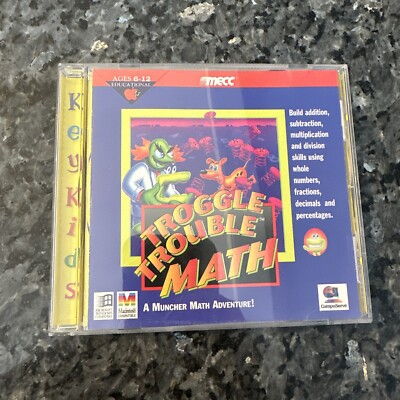 Speed Math Cd Rom RARE Troggle Trouble Math CD-ROM PC/MAC - A Muncher Adventure Computer ...