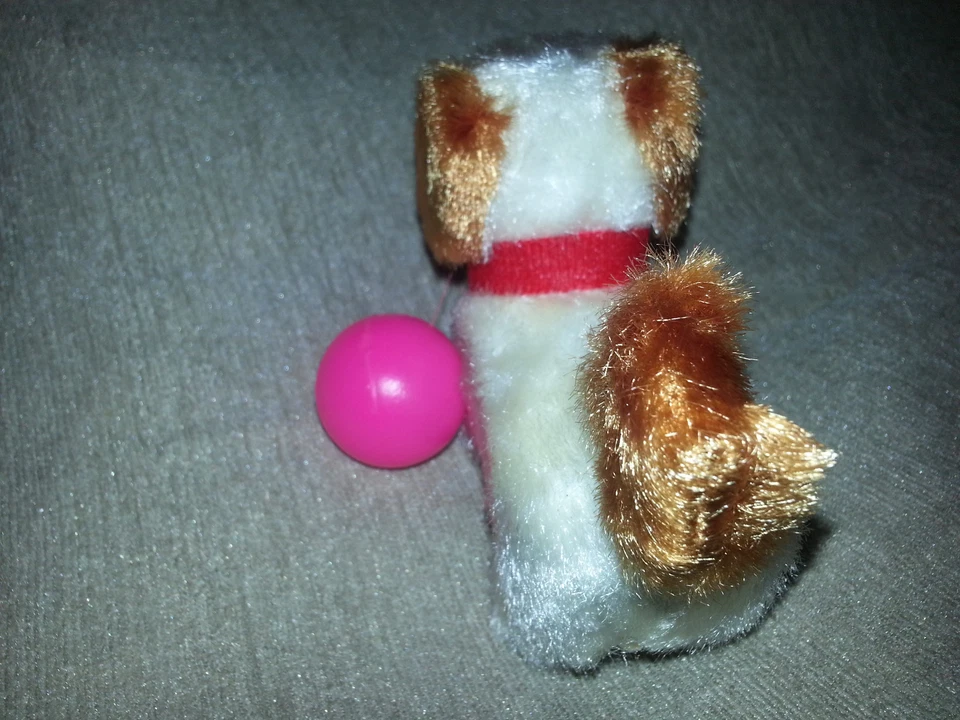 MECHANICAL TERRIER DOG w/ Ball 1960's 1970's Vintage WIND UP TOY Collectible NEW - Image 4 of 4